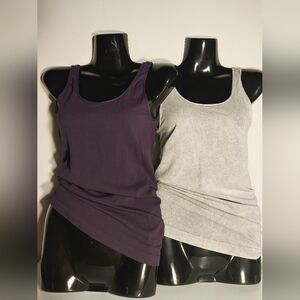 Purple and Grey shapewear tank tops.